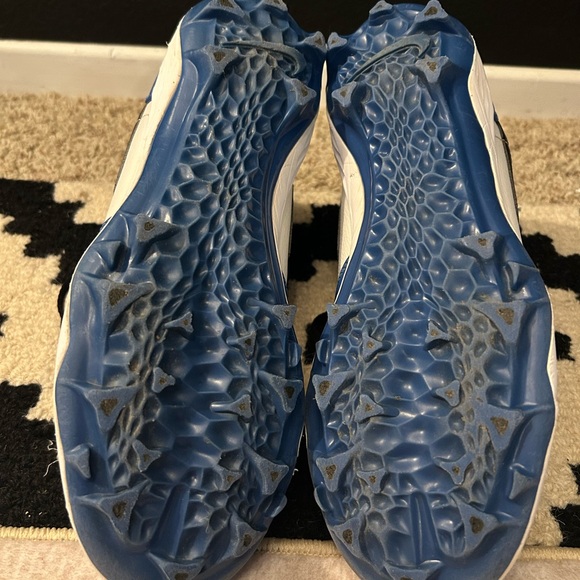 Jordan 1 mid baseball cleats blue/ wht size 10.5 - Picture 6 of 6